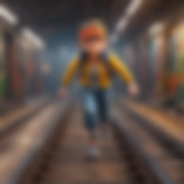 Subway Surfers Character in Dynamic Action