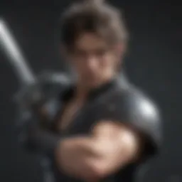 Sword-wielding protagonist in Final Fantasy VII: Crisis Core