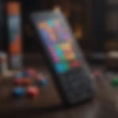 Tetris phone gameplay interface