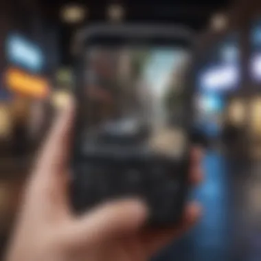Mobile Gaming on Flip Phones An engaging mobile gaming experience on a flip phone.