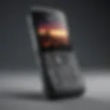 A sleek modern flip phone showcasing advanced technology.