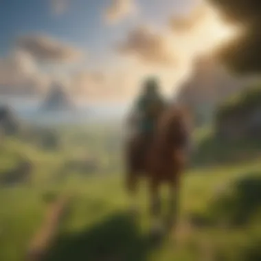 Adventure Awaits: Link in Hyrule Field Link exploring Hyrule Field