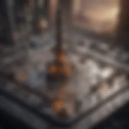 An intricate design of a drilling game interface showcasing strategy elements.