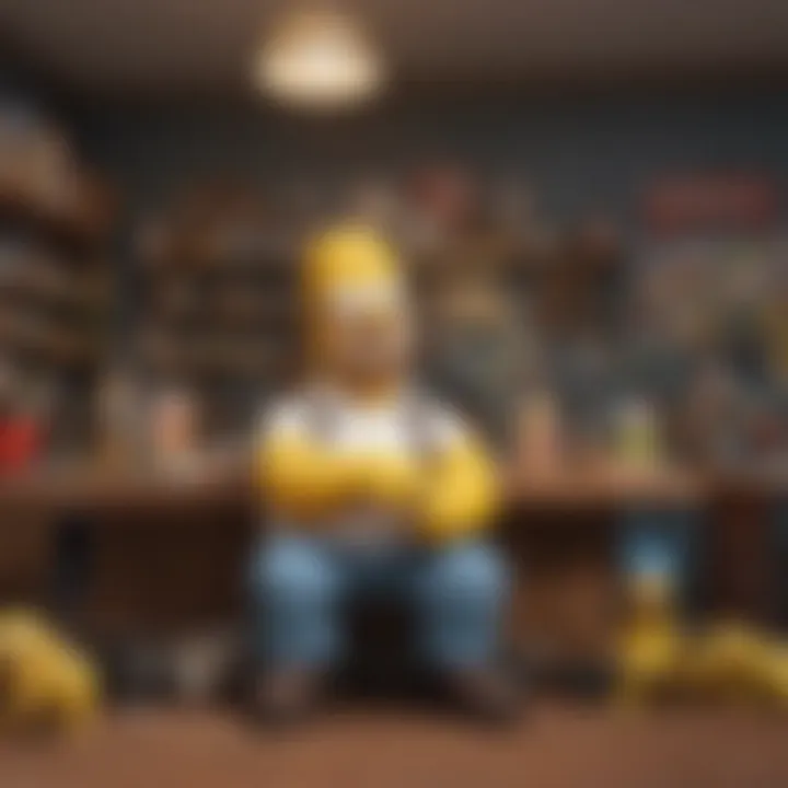 Collage of cultural references in The Simpsons