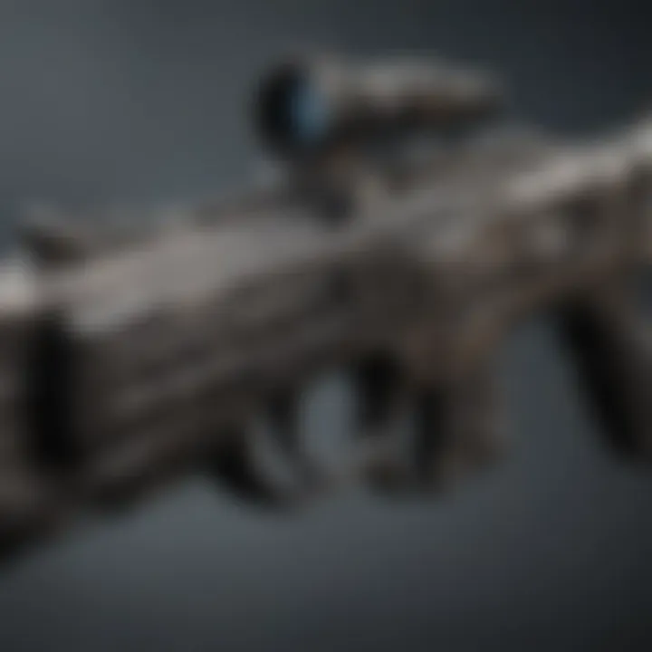 Artistic depiction of a futuristic in-game weapon skin