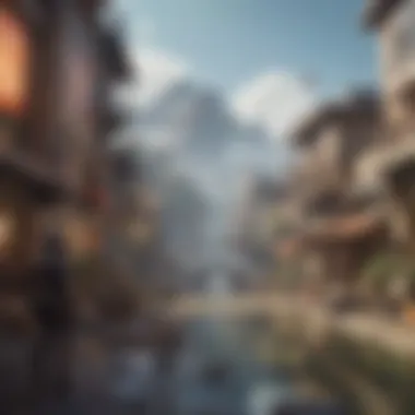 Futuristic Gaming Experience with Apex Legends on PC A futuristic depiction of mobile gaming enthusiasts enjoying Apex Legends on PC