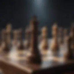 Strategic Chess board with pieces