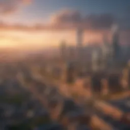 A stunning city skyline showcasing advanced civilization