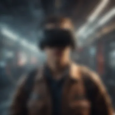 Virtual Reality Escape Abstract concept art of virtual reality world