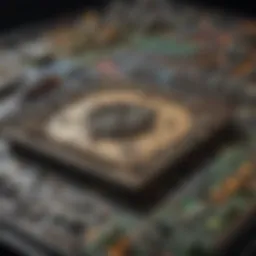 A strategic board layout showcasing intricate pieces